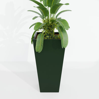 Tapered Steel Planter Box (18" L x 18" W x 36" H)