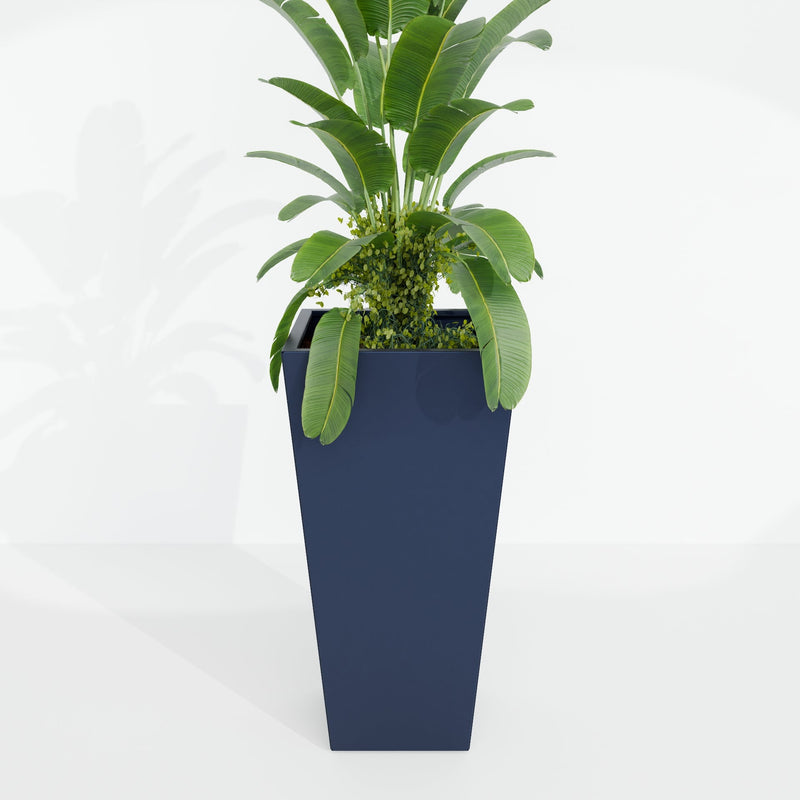 Tapered Steel Planter Box (18" L x 18" W x 36" H)