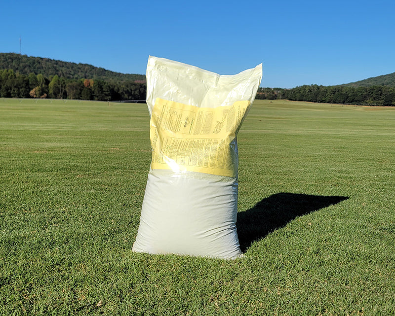 25 lb bag of 16-4-8 pre-emergent granular herbicide to prevent weeds from germinating