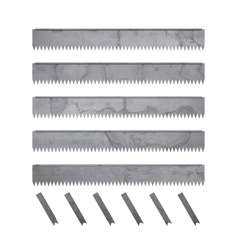 Hammer-In Landscape Edging - Cor-Ten Steel - 4ft Strips - Plus Connector Clips