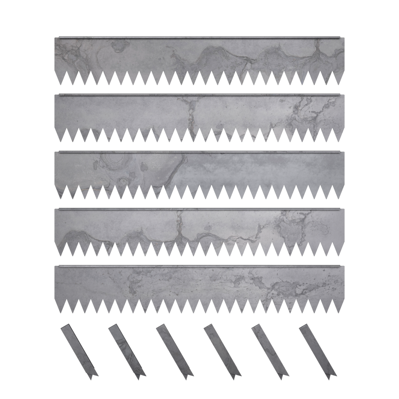 Hammer-In Landscape Edging - Cor-Ten Steel - 4ft Strips - Plus Connector Clips