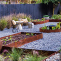 Hammer-In Landscape Edging - Cor-Ten Steel - 4ft Strips - Plus Connector Clips