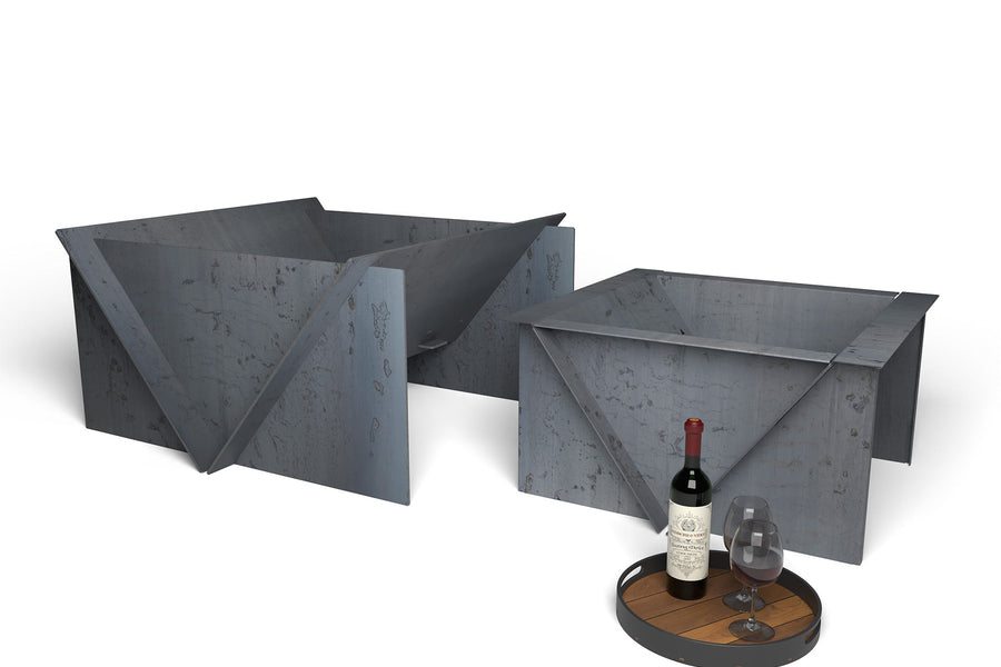 The Edge Right Fire Pit | Modern Steel Design | Precision Built | Long Burning