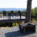 The Edge Right Fire Pit | Modern Steel Design | Precision Built | Long Burning