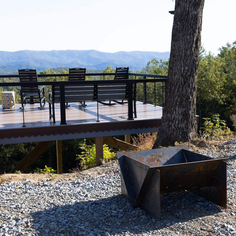 The Edge Right Fire Pit | Modern Steel Design | Precision Built | Long Burning