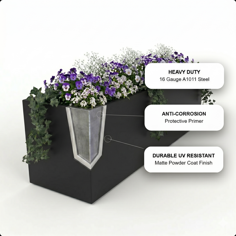 Steel Planter Box (14" L x 46" W x 14" H)
