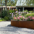 Hammer-In Landscape Edging - Cor-Ten Steel - 4ft Strips - Plus Connector Clips