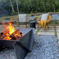 The Edge Right Fire Pit | Modern Steel Design | Precision Built | Long Burning