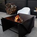 The Edge Right Fire Pit | Modern Steel Design | Precision Built | Long Burning