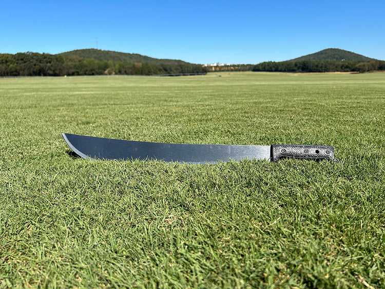 machete for cutting sod pieces rolls and slaps when installing sod