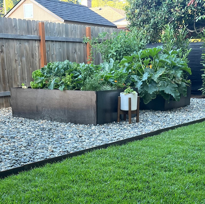 Hammer-In Landscape Edging - Cor-Ten Steel - 4ft Strips - Plus Connector Clips